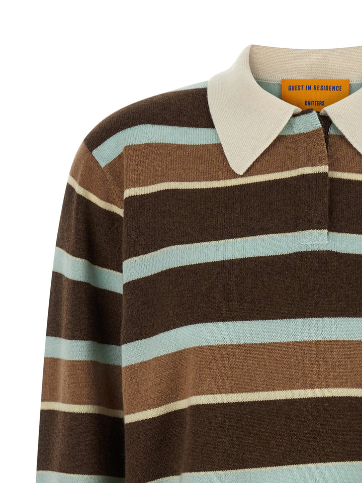 Guest In Residence Cropped Stripe Rugby Sweaters and Cardigans - Multicolor | 8244646071fd4dd208b43f880a5e09adea746cc5