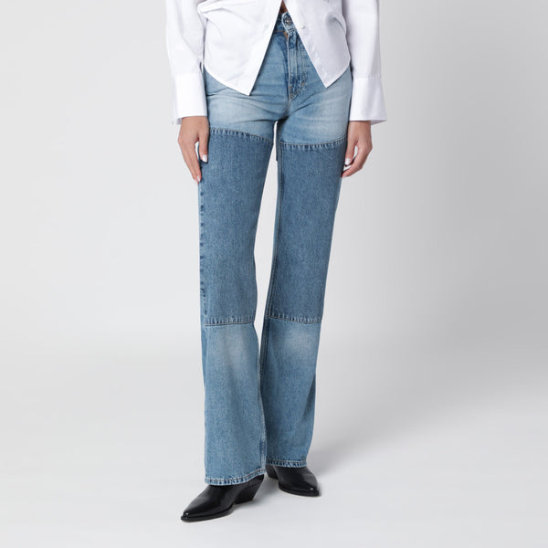Blue Jeans With Patchwork Panels