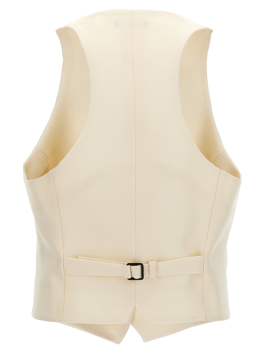 Single-Breasted Vest Gilet White