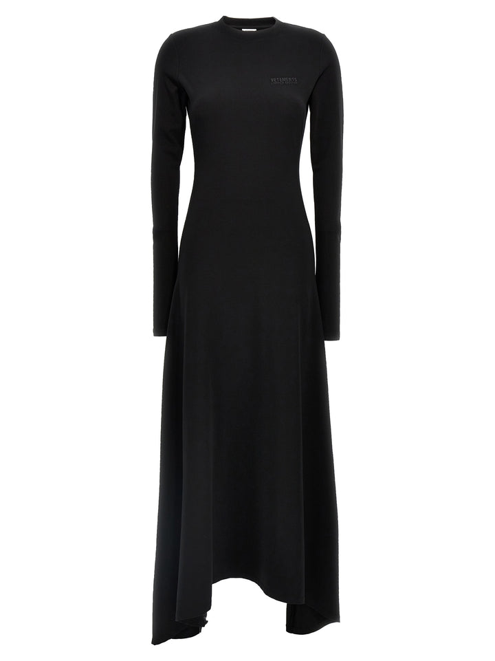 Logo Embroidery Dress Dresses Black