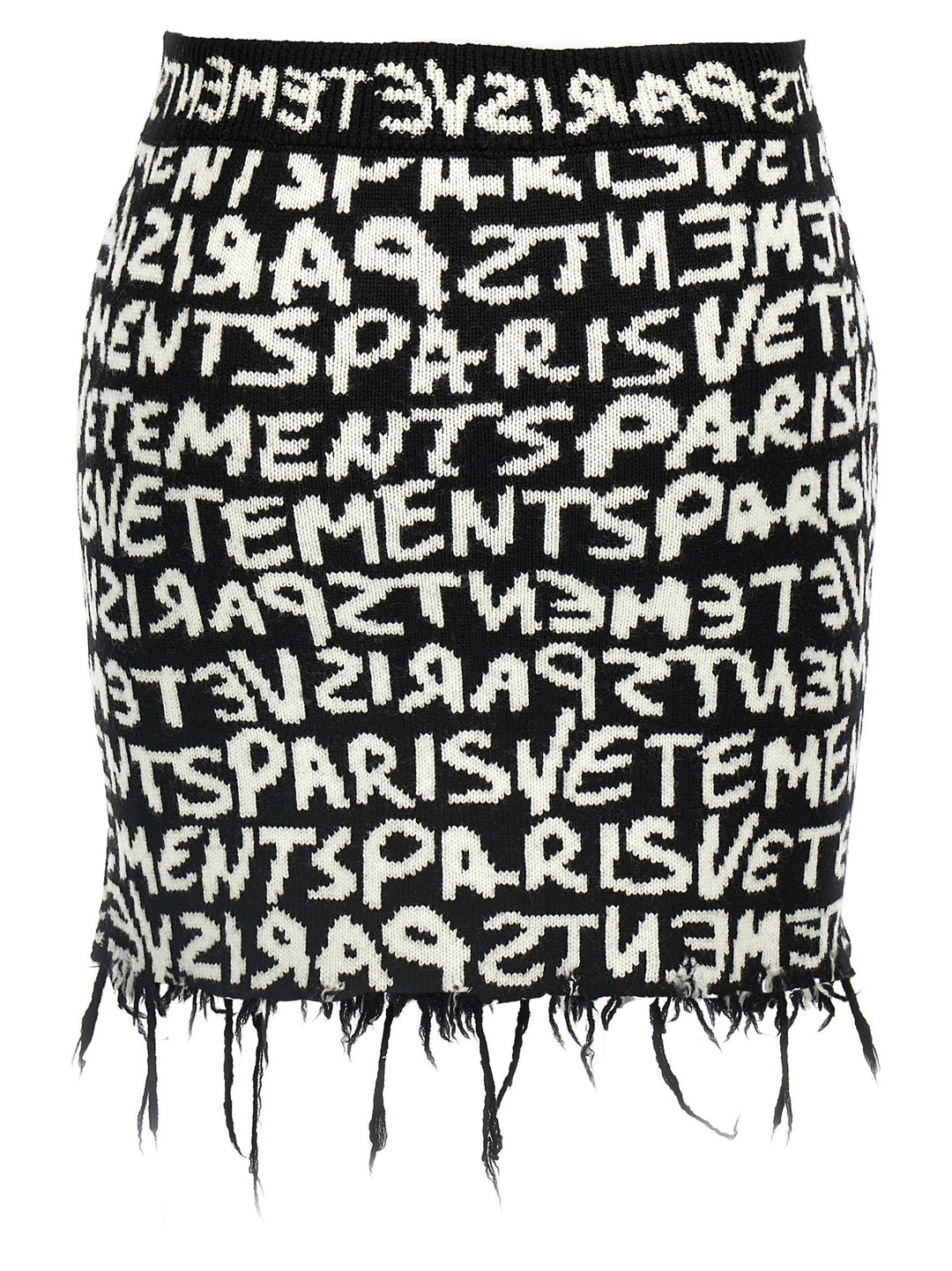 Vetements Paris Monogram Mini Skirts White/Black