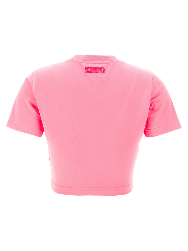 Hello My Name Is Vetements T-Shirt Fuchsia