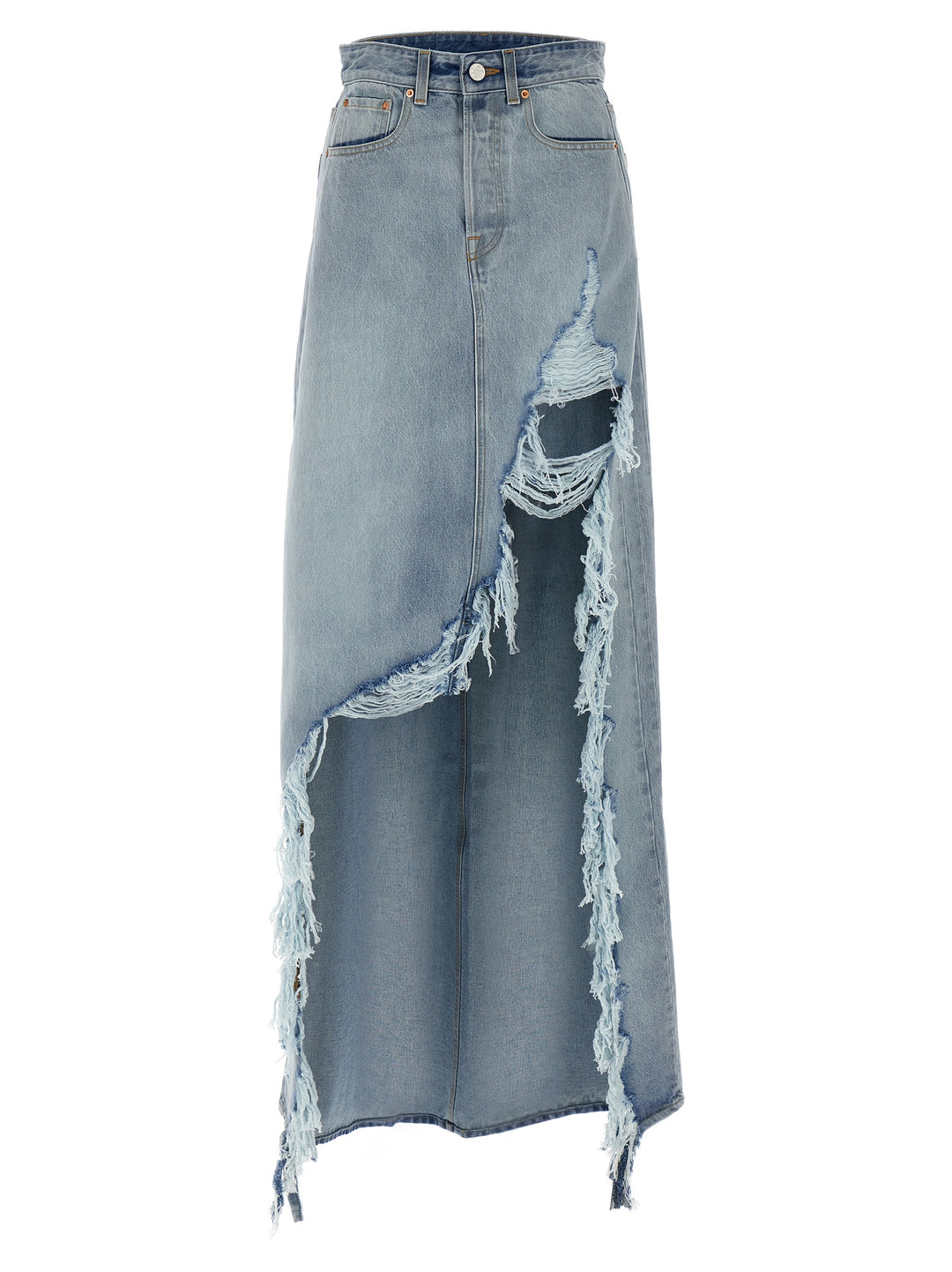 Vetements Destroyed Denim Maxi Skirt Skirts - Blue | a1c810c3f7bc90c9747a4b187d29ccdaf005a82c