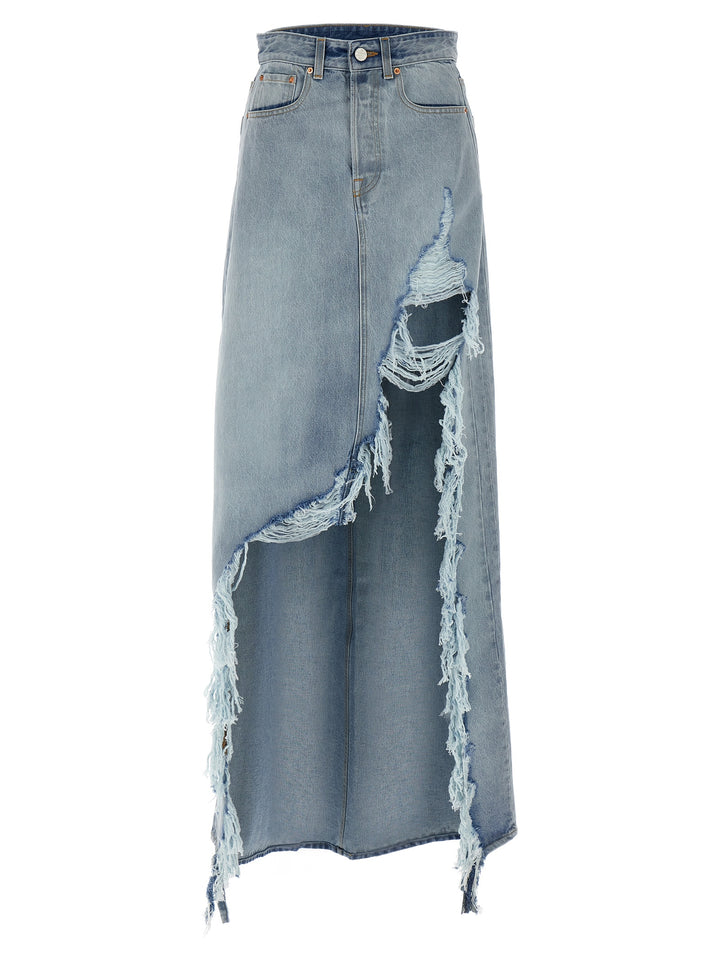 Vetements Destroyed Denim Maxi Skirt Skirts - Blue | a1c810c3f7bc90c9747a4b187d29ccdaf005a82c