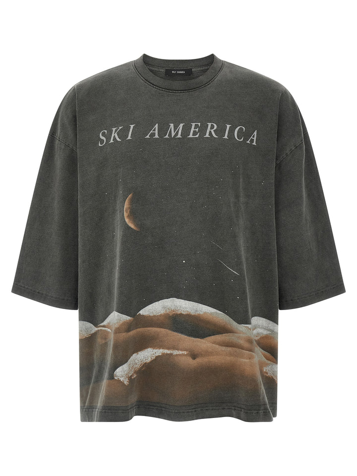Willy Chavarria Ski America T-shirt - Gray | 2f5d541f81fe123f27ca936ed1b797aef4ec5e6b