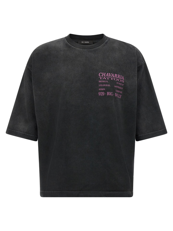 Willy Chavarria Willy Tattoo - Buffalo Tee T-shirt - Black | 71a11f70bb1cf1ea71cc2923af0b7eced7c86795