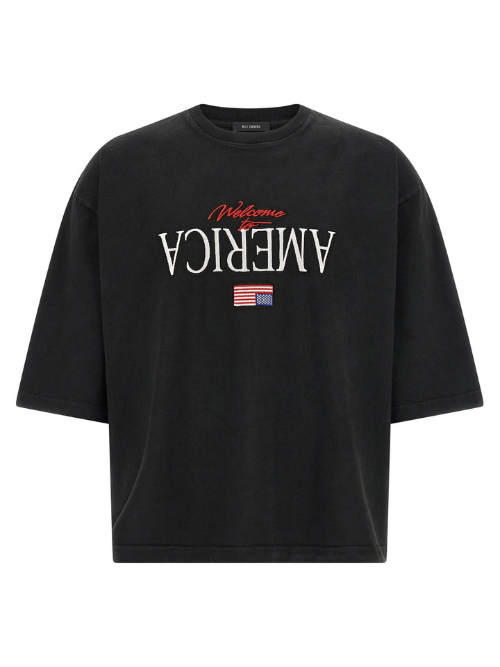 Willy Chavarria Welcome To America- Buffalo T-shirt - Black | 2ede1a4fc075b66d611c15fb305d437e42926c12