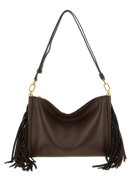 Furla Sfera Soft Shoulder Bags Brown