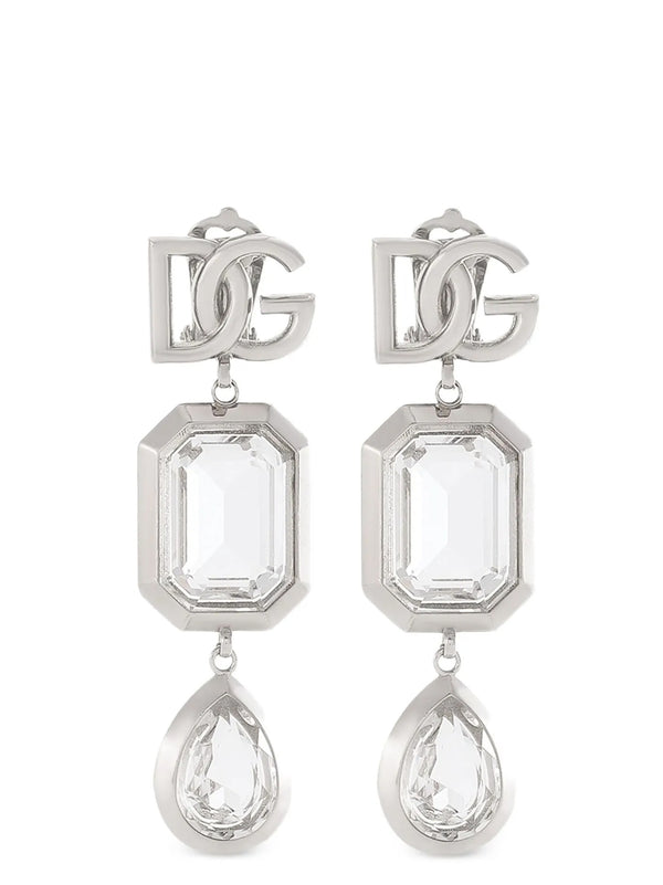 Pendant Earrings With Crystals Jewelry Silver
