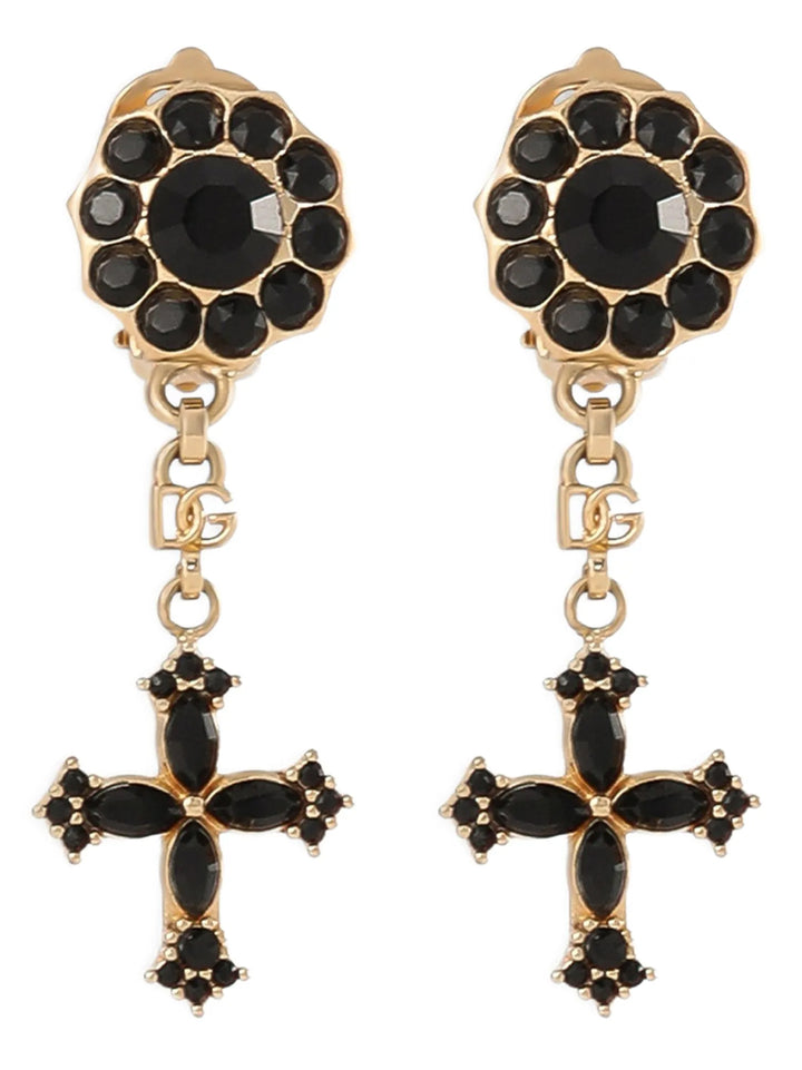 Dolce & Gabbana Cross Pendant Earrings Jewelry - Black | c199b80f468bb4ed6dfa11c569058445d758e57a