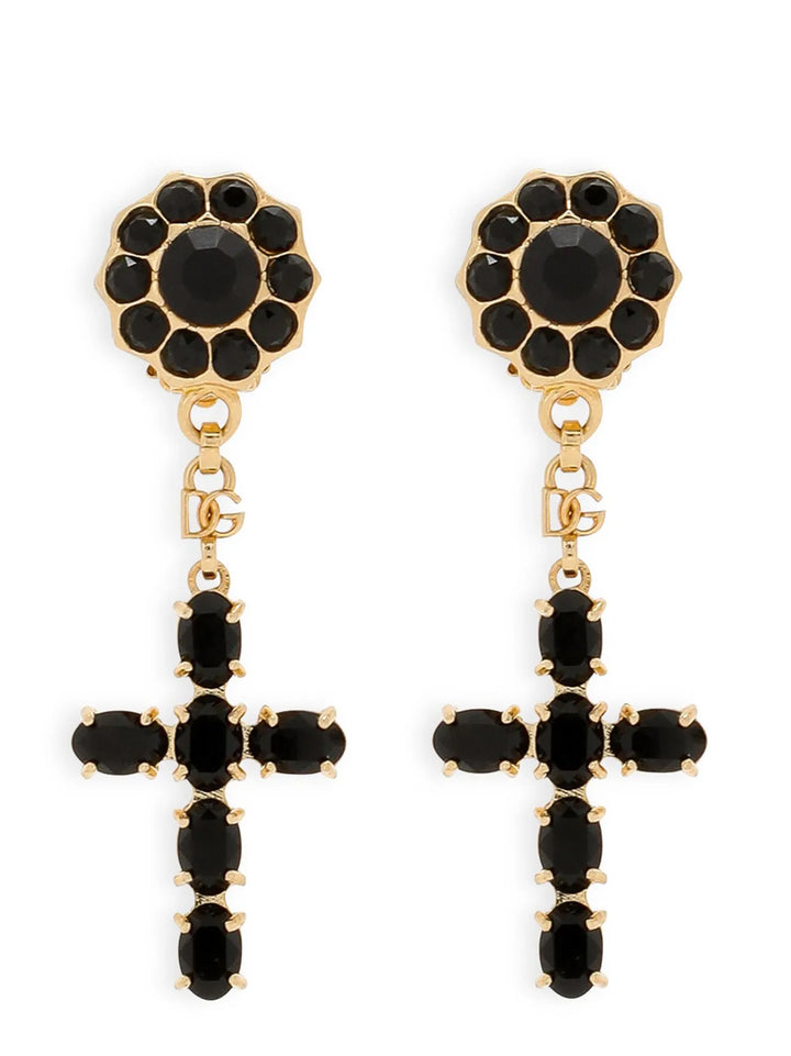 Dolce & Gabbana Cross Pendant Earrings Jewelry - Gold | 859498af493cce659b41460165caebe8fe1500b4