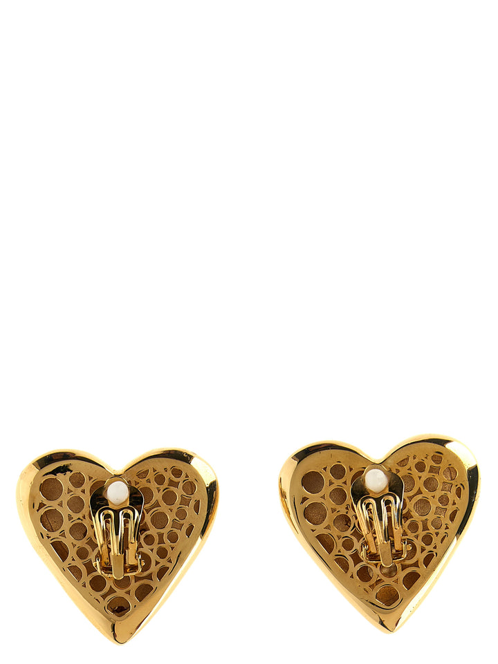 Logo Heart Earrings Jewelry Gold