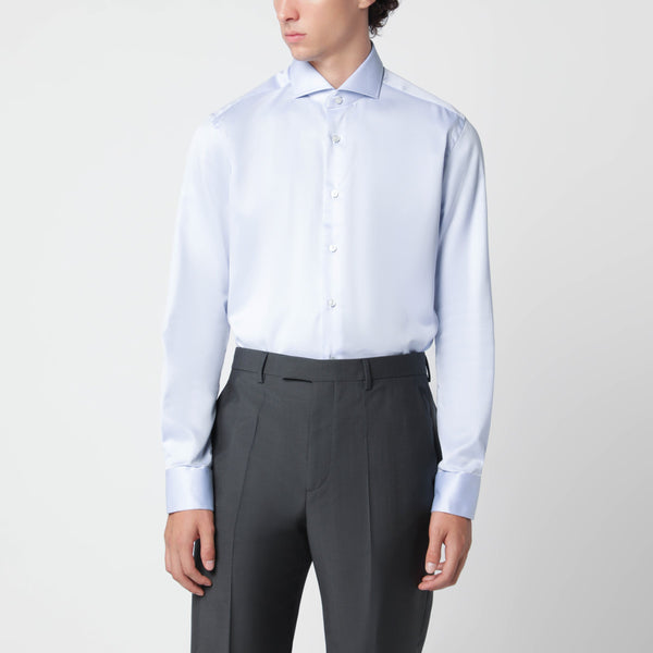 Light Blue Travel Cotton Shirt Tailor Fit