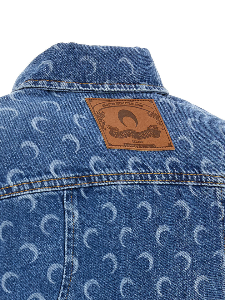 Marine Serre Moon Puffer Jackets - Light Blue | 80e4fe8709234127f24916a903f423288381ebc3