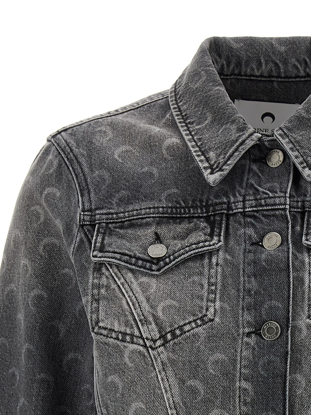 Marine Serre Moon Puffer Jackets - Gray | c881a53b4f325a34508cfdf074bfb67e25276a24