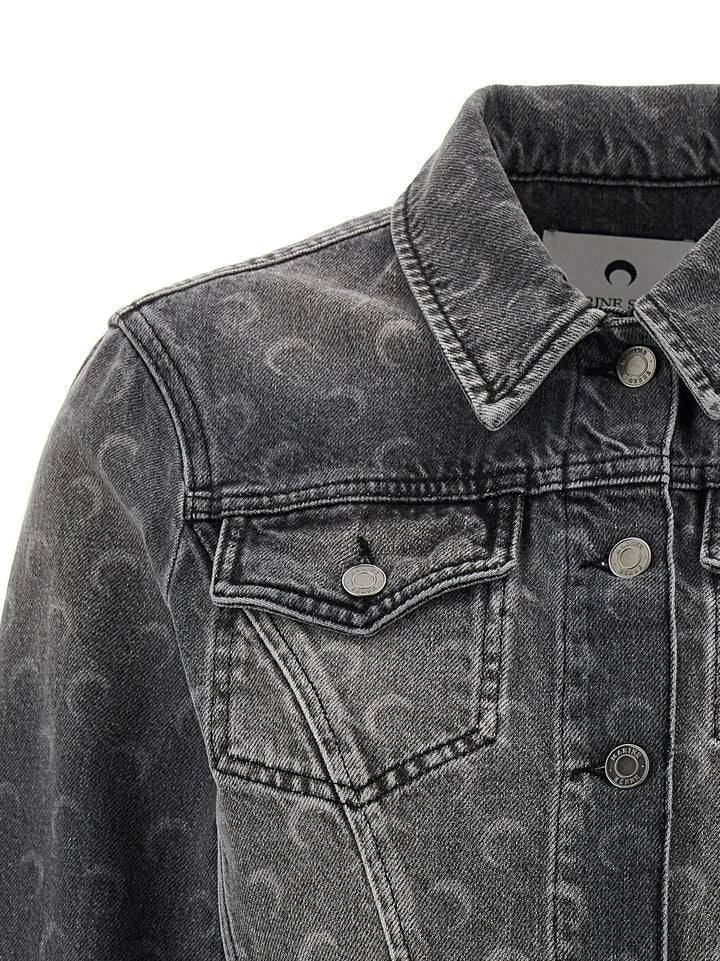 Marine Serre Moon Puffer Jackets - Gray | c881a53b4f325a34508cfdf074bfb67e25276a24