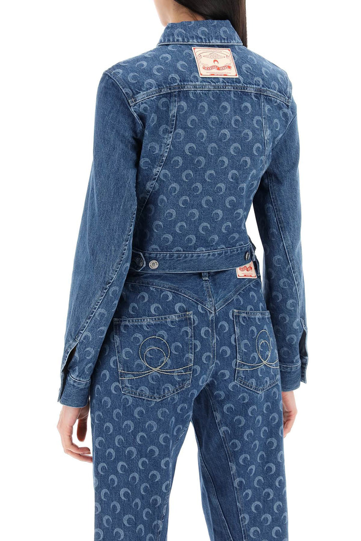 Giacca All Over Moon In Denim Rigenerato