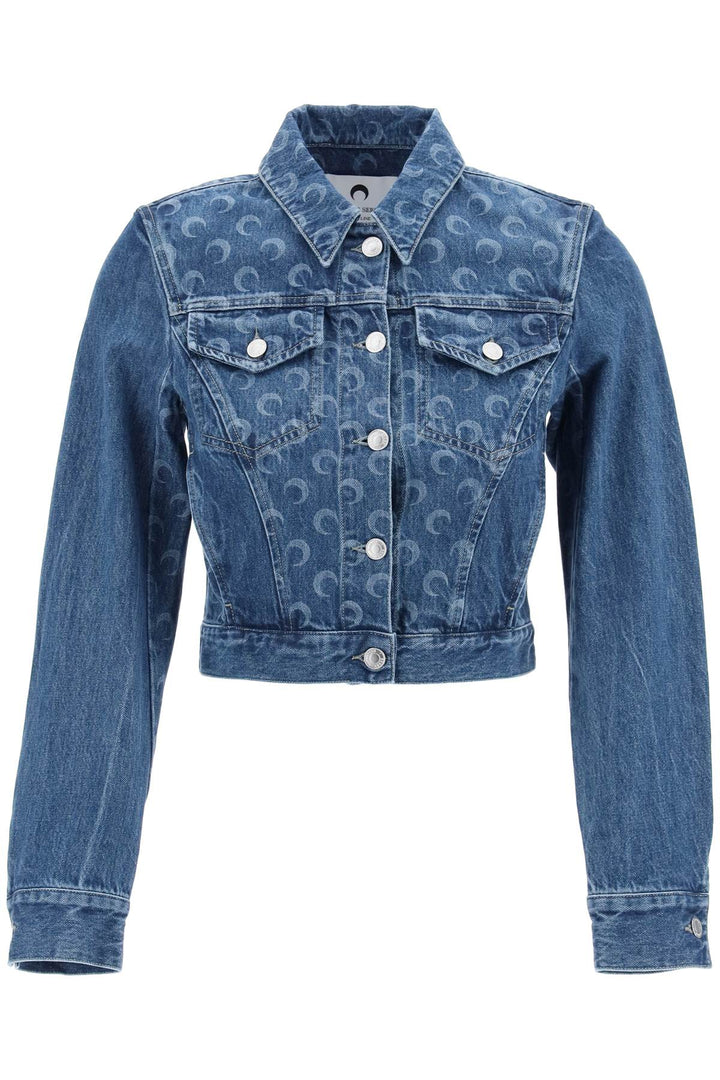 Giacca All Over Moon In Denim Rigenerato