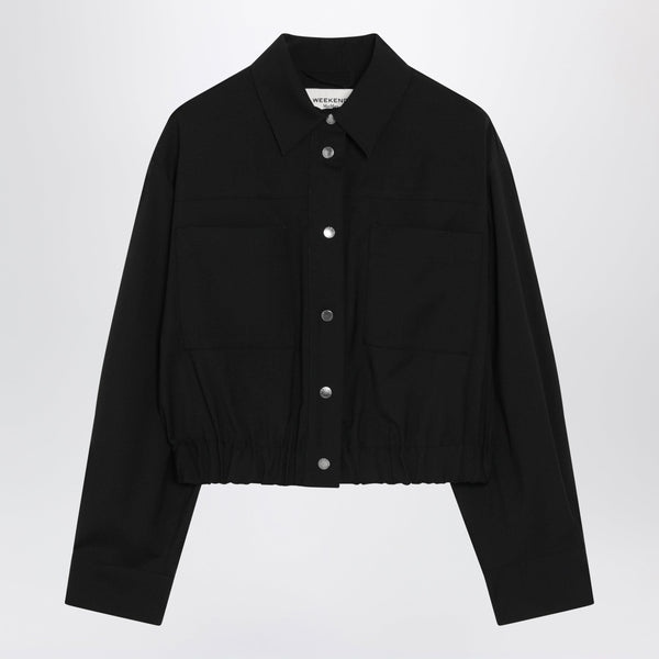 Short Black Jacket In Virgin Wool