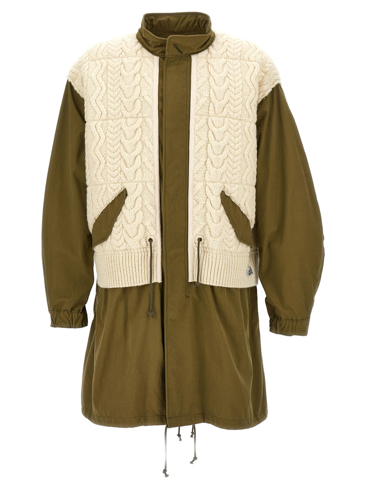 Wool Insert Parka Casual Jackets, Parka Green