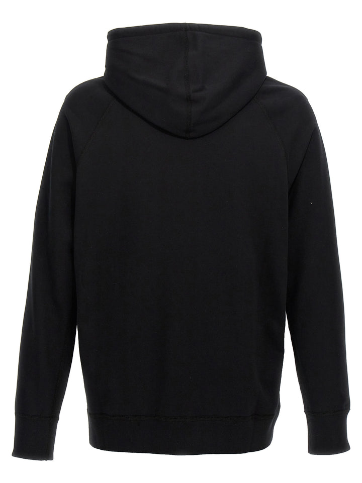 Jacquard Insert Hoodie Sweatshirt White/Black