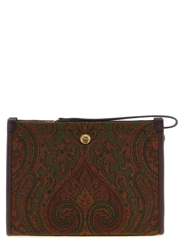 Medium Jacquard Pouch Clutch Multicolor