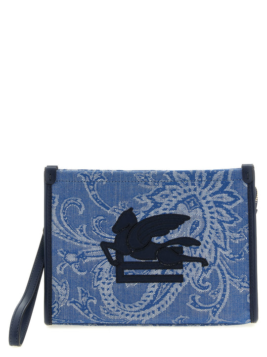 Paisley Clutch Light Blue