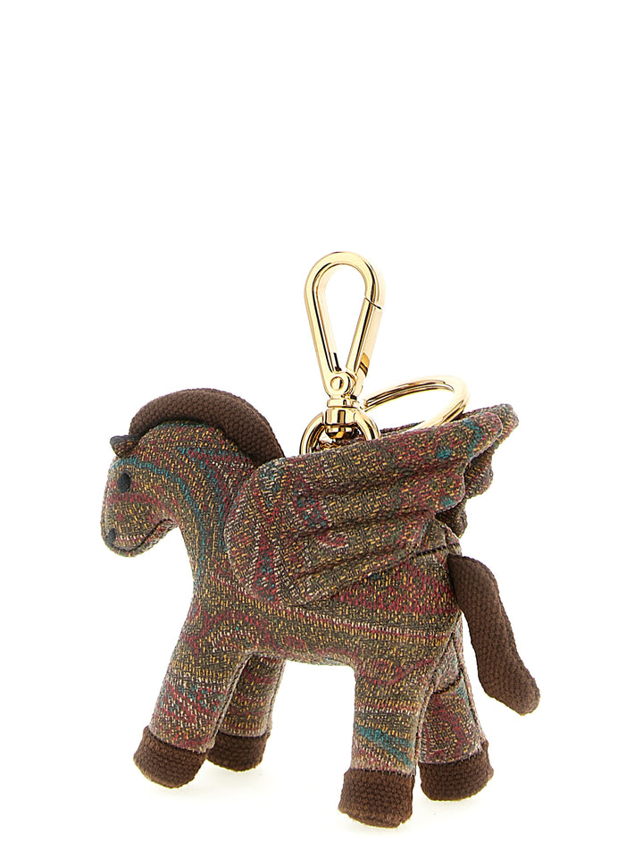 Etro Pegaso Keyring - Brown | aace858bb16d0de3e8cf25a027987615e3a643ea