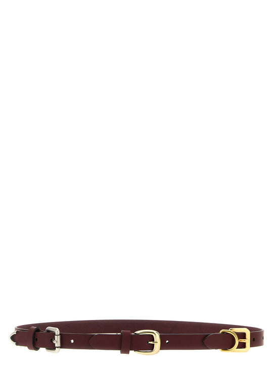 Triple Buckle Belt Belts Bordeaux