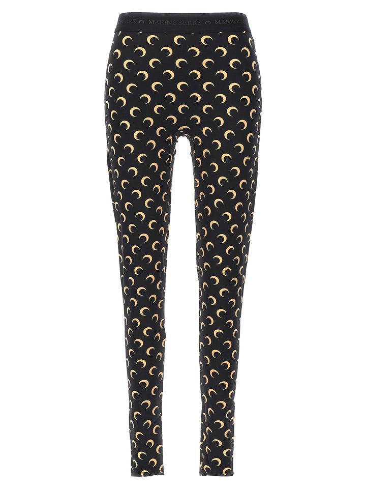 Moon Printed Leggings Black