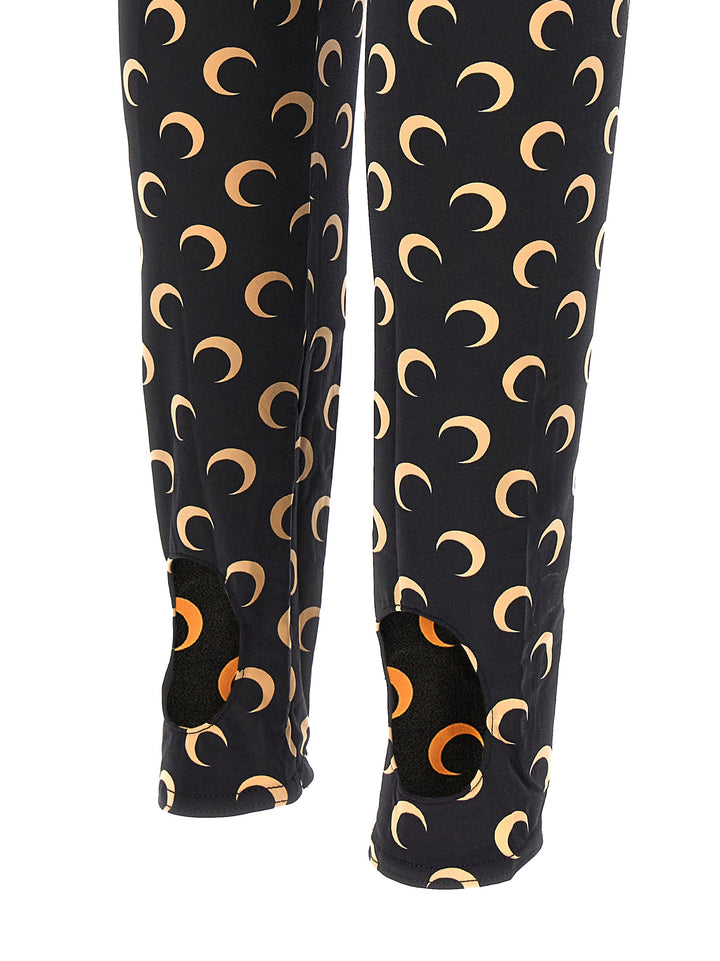 Moon Printed Leggings Black