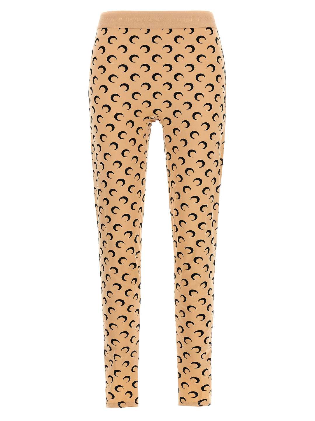 Marine Serre Moon Printed Leggings - Beige | 475af72727bc135f78020f1ddfafa69d20501e85