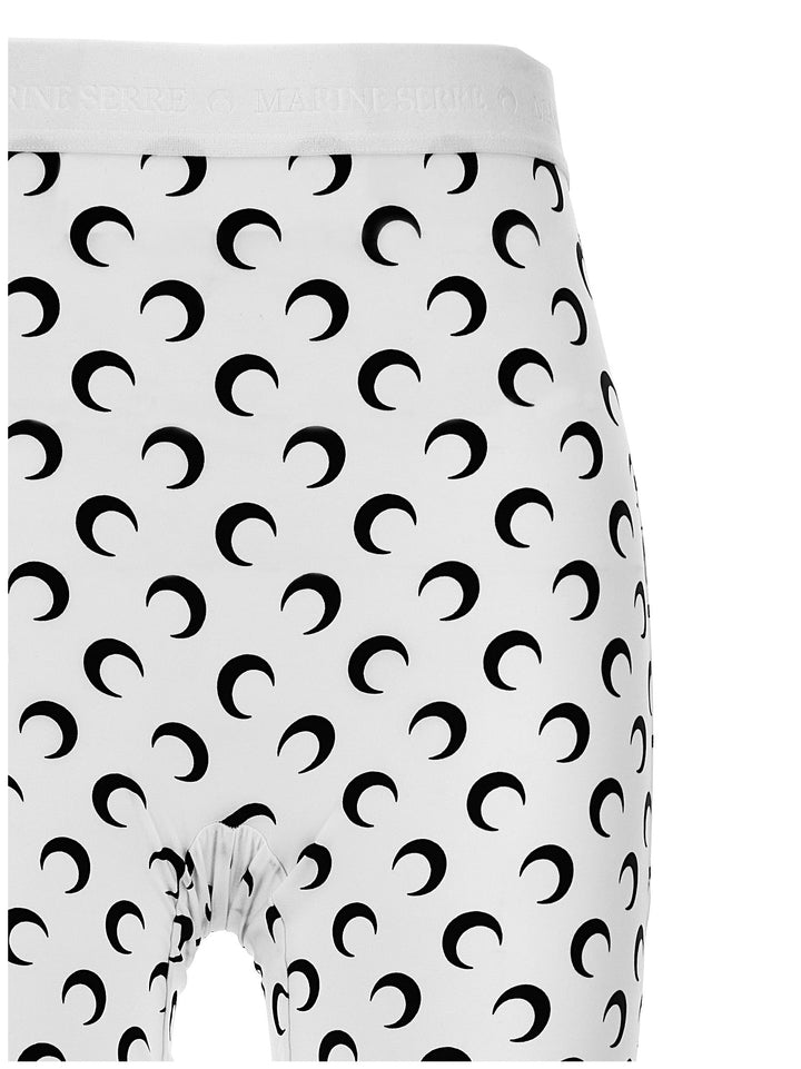 Moon Printed Jersey Leggings White/Black