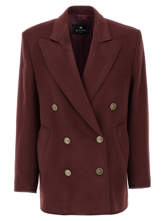 Double-Breasted Blazer Blazers Bordeaux