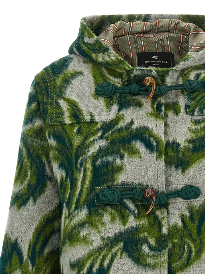 Etro Carded Wool Jacket Puffer Jackets - Green | 48ce0b55cc4643f4739c46f12d1e3e4260a17502
