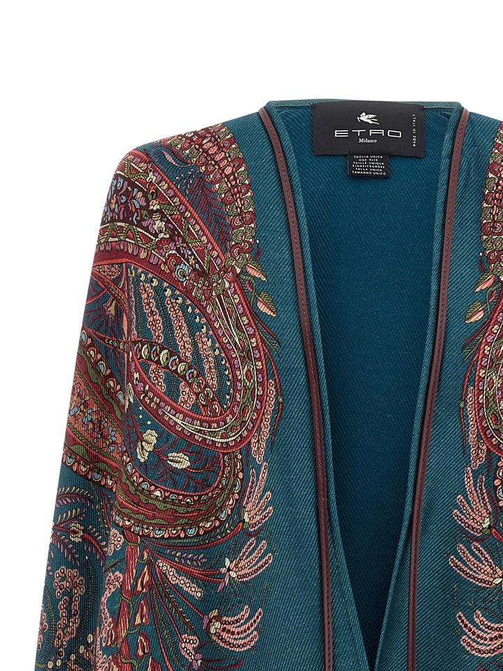 Etro Floral Paisley Cape Capes - Multicolor | d096fb24c6b305443c4c10c72ee685825c81e1a8