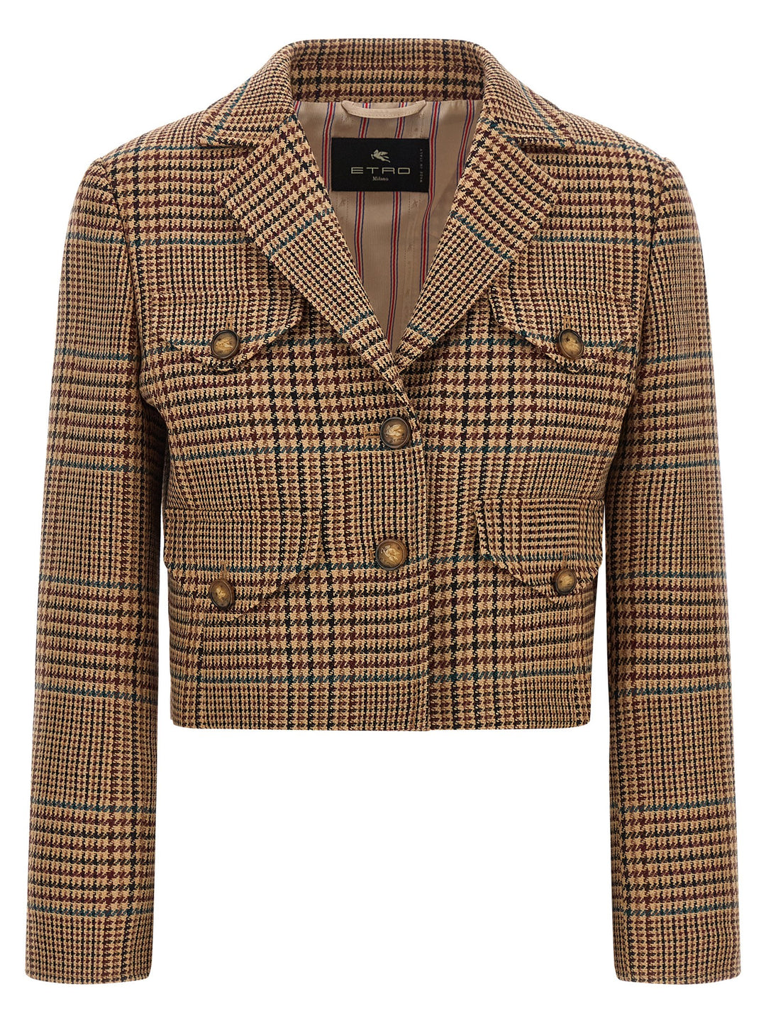 Etro Prince Of Wales Blazer BlazerS - Brown | 2bdb432836536fdbc3a30d0f9cbaecc9334ee477