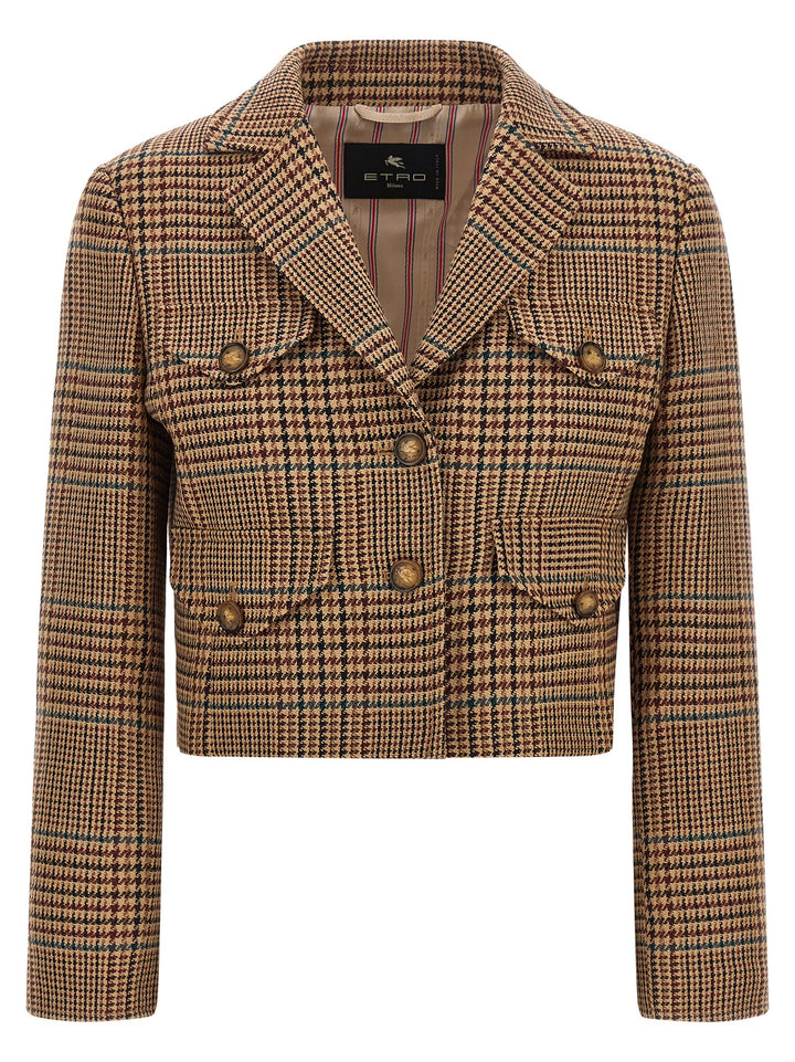 Etro Prince Of Wales Blazer BlazerS - Brown | 2bdb432836536fdbc3a30d0f9cbaecc9334ee477