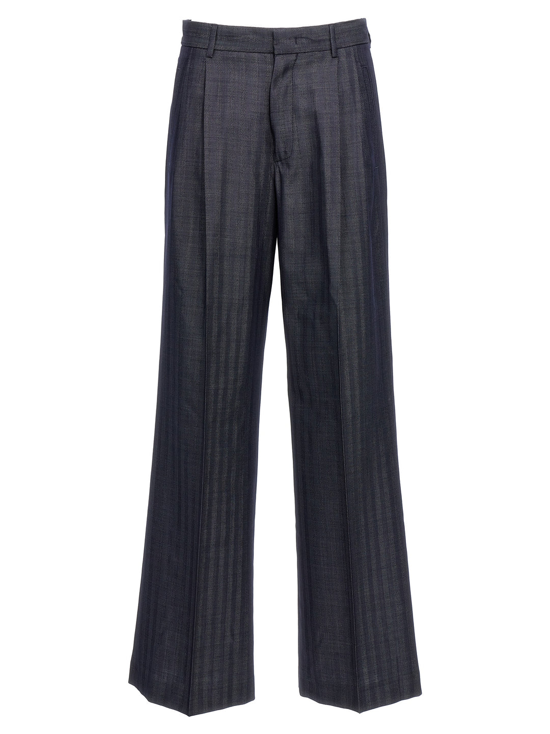 Striped Tailored Trousers Pants Blue