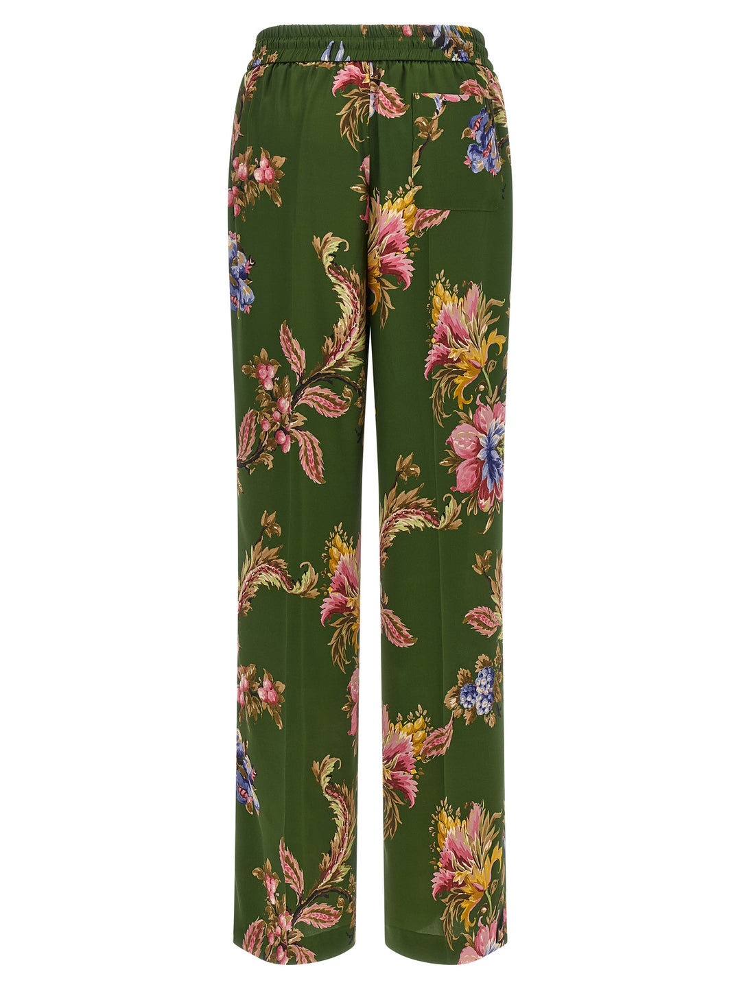 Etro Floral Print Trousers Pants - Green | e6265f1e33c95fbff07e72d9733f901f422af77b