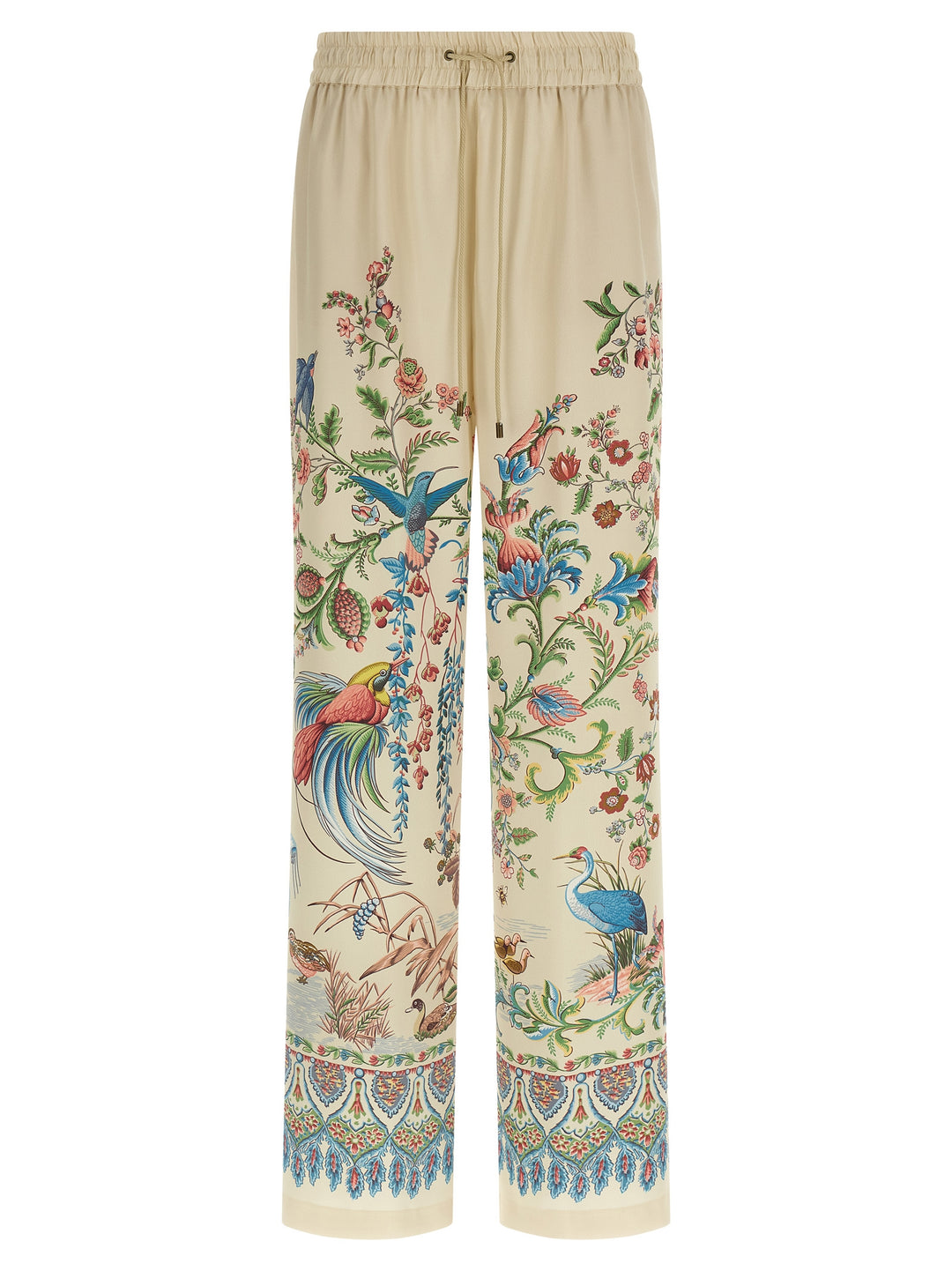 Etro Flora And Fauna Printed Trousers Pants - Beige | af47336dc3575899113c6199355d7fcb819839dd