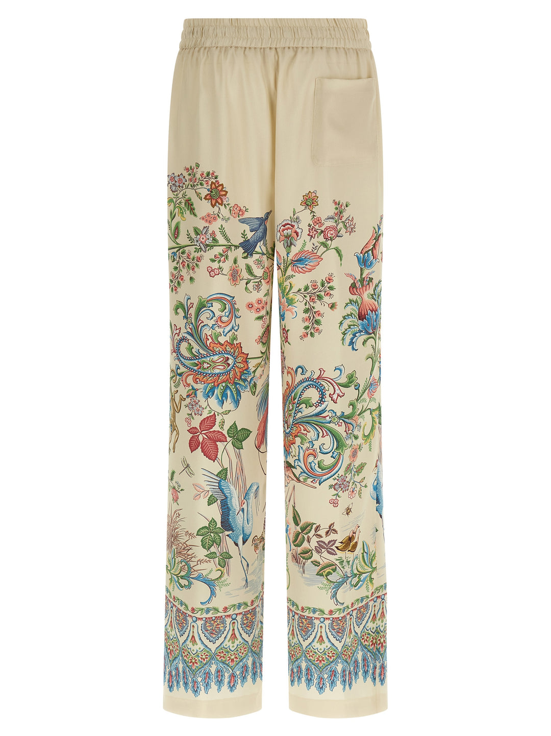 Etro Flora And Fauna Printed Trousers Pants - Beige | 53c848cf698031177b37daa163c567ec2c660732
