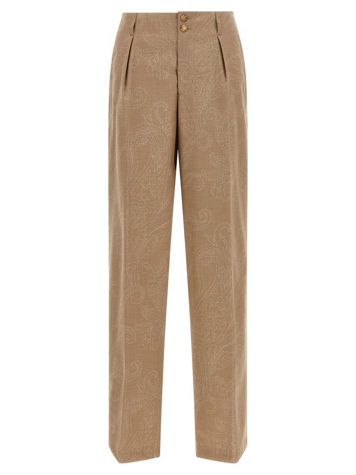 Etro Paisley Jacquard Pants - Beige | 9a18ffbf05466876f98fe00cdf22d2d9d7e4414b