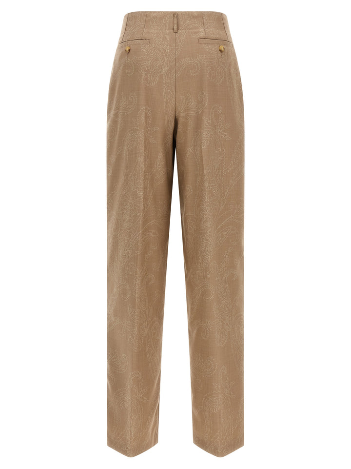 Etro Paisley Jacquard Pants - Beige | 824e1103636d4c667b85c0099fde634dbe81a50e