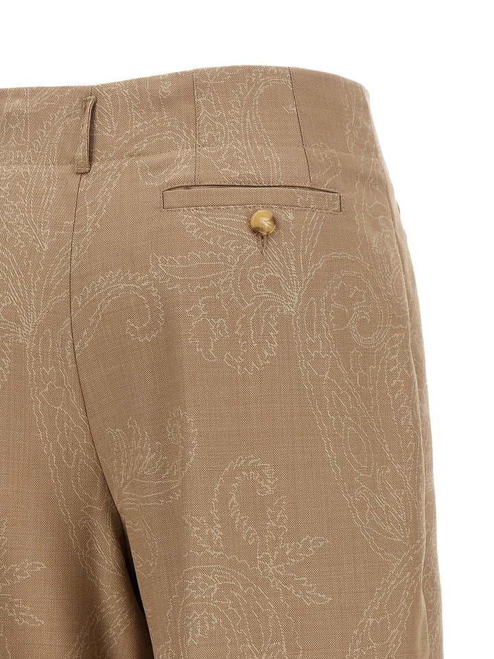 Etro Paisley Jacquard Pants - Beige | a96fd69424896d06c2731e74d19088100c786c5e