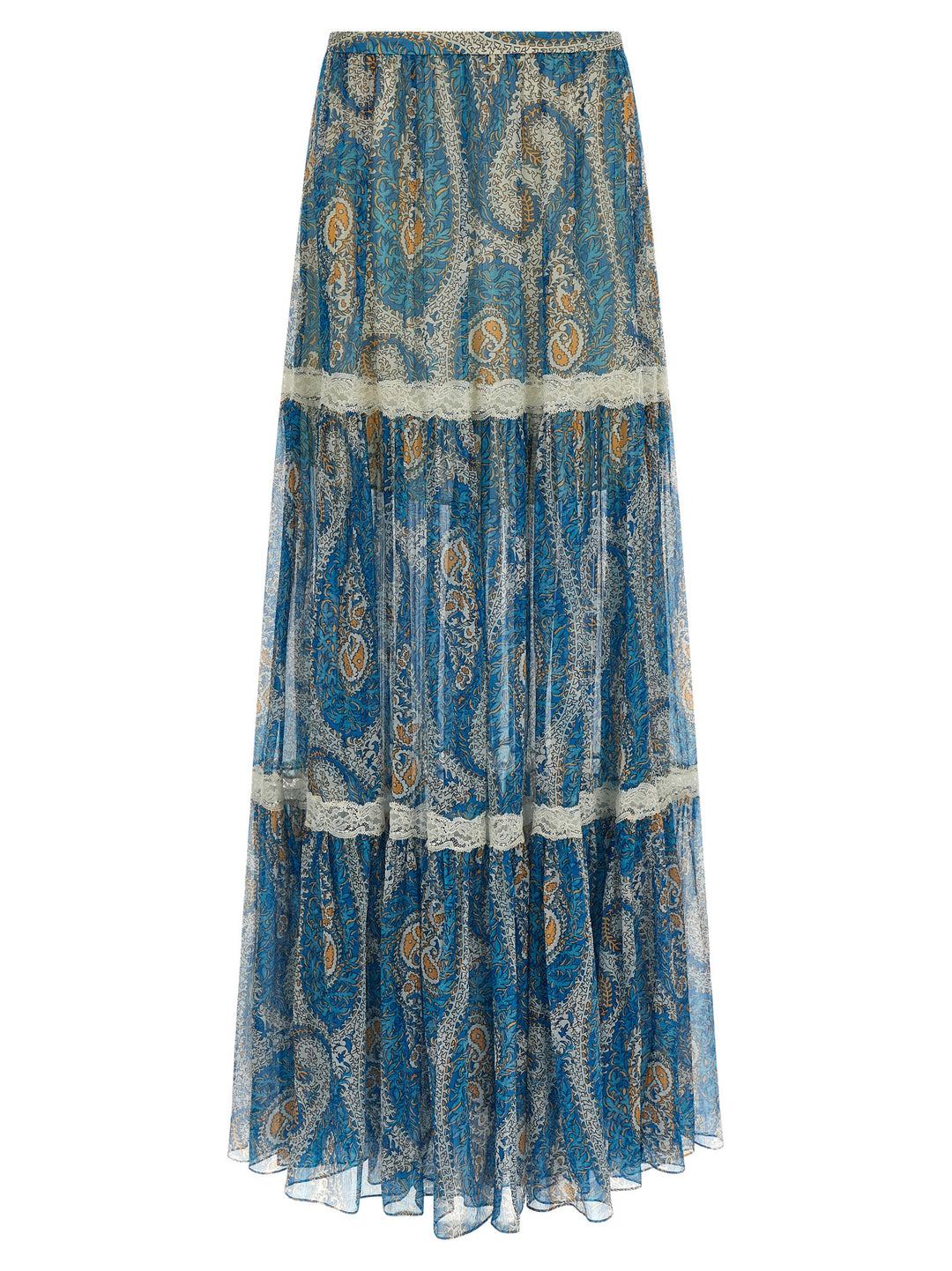 Etro Lace Insert Skirt Skirts - Light Blue | 5f3bbed3594da6fe703d311ef35715502886e374