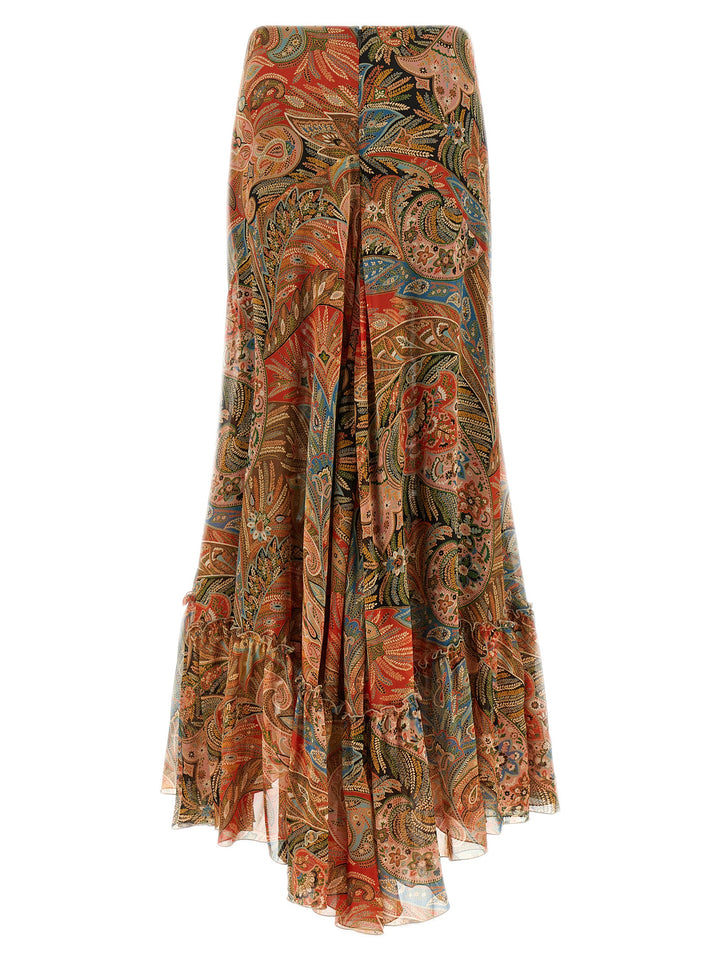 Etro Paisley Foliage Skirt Skirts - Orange | 034f82064a16490e234a4ede368f4bbb2117fc58