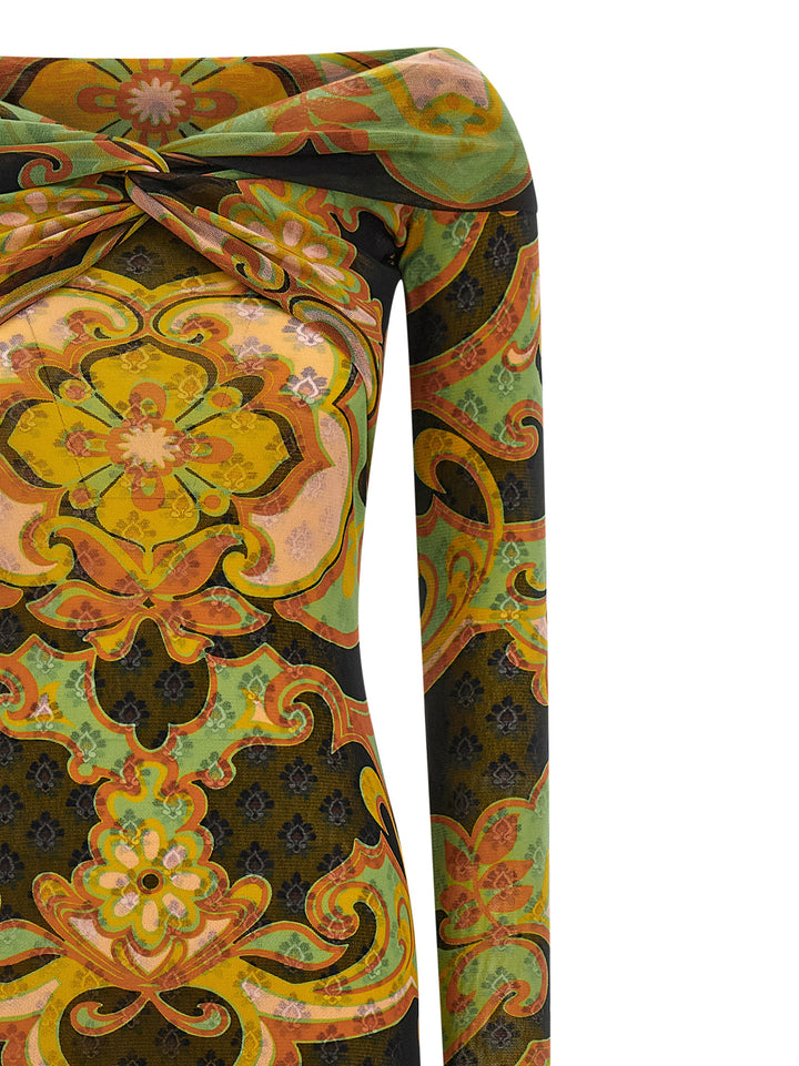 Etro Asymmetric Double Layer Dress Dresses - Multicolor | df9dd525eb25698391cf3e6c5ac508bc9e3b9306