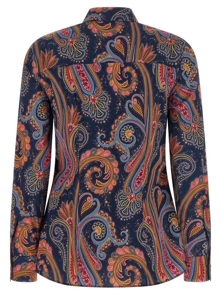 Etro Floral Paisley Shirt Shirt and Blouse - Blue | 83018ce5f32f314a357300fb9f29205a51cc37cd