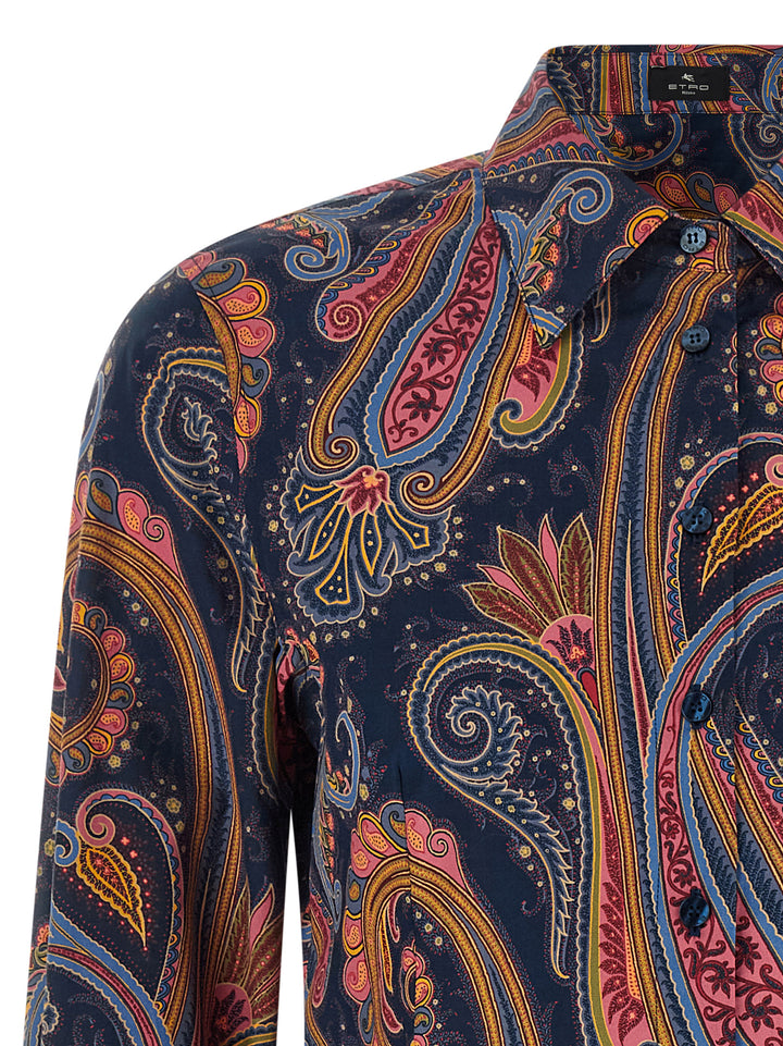 Etro Floral Paisley Shirt Shirt and Blouse - Blue | dfed313cd9bf2015129b4772c47f09d646996c46